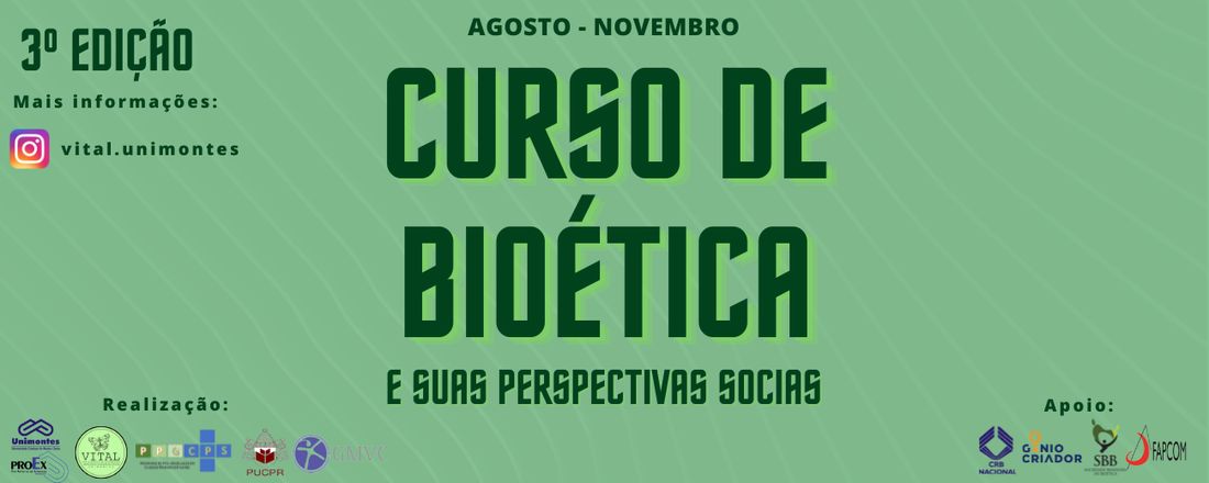 3ª Curso de Bioética e suas perspectivas sociais
