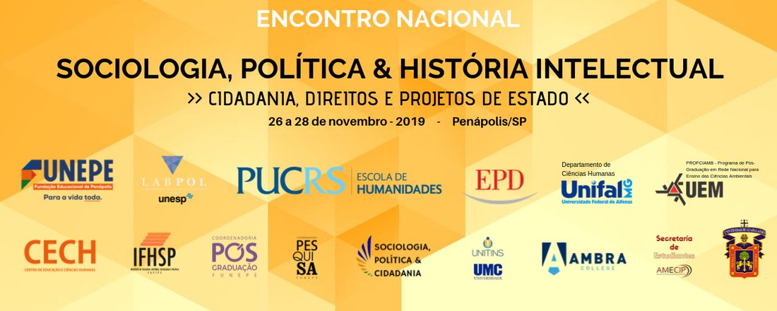 Encontro Nacional de Sociologia, Política e História Intelectual - Reflexões sobre Cidadania e Direitos