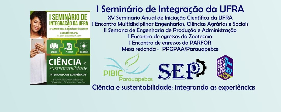 I Seminário de Integração da UFRA & XV PIBIC Campus Parauapebas