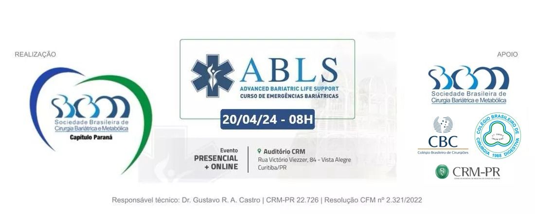 II Curso de Atendimento de Urgência no Paciente Bariátrico - ABLS Brasil