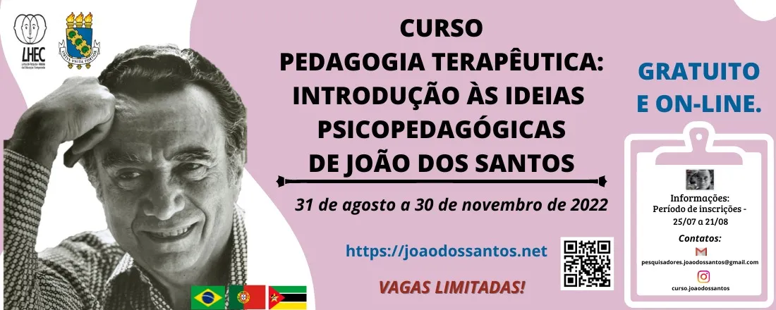 Curso Pedagogia Terapêutica: Introdução às Ideias Psicopedagógicas de João dos Santos