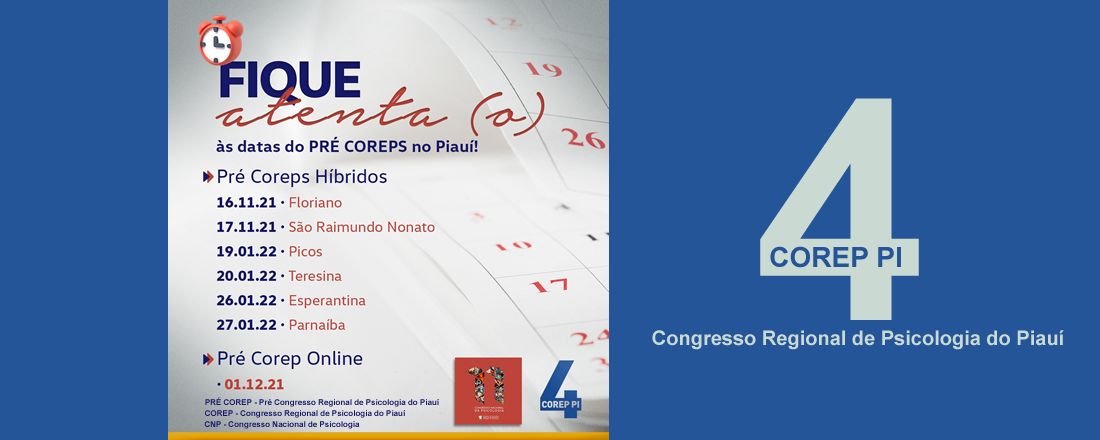 Pré-Congresso Regional de Psicologia do Piauí - São Raimundo Nonato/PI (Híbrido)