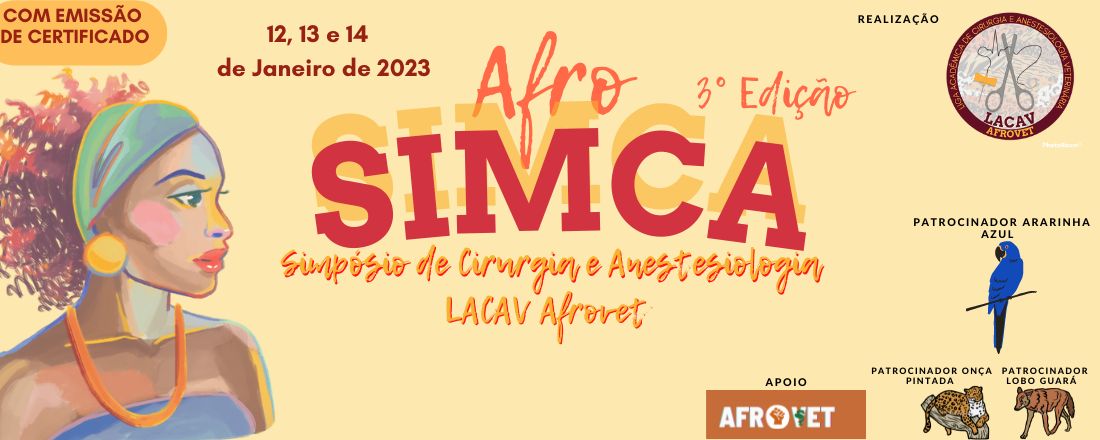 III AfroSIMCA - Simpósio de Cirurgia e Anestesiologia Veterinárias 3° Edição