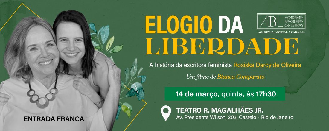 Documentário "Elogio da Liberdade" celebra os 80 anos de Rosiska Darcy de Oliveira