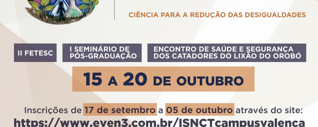 I Semana Nacional de Ciência e Tecnologia do IF Baiano - Campus Valença