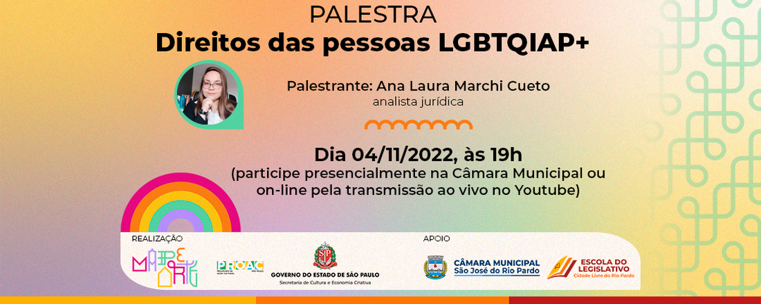 Palestra - Direitos das Pessoas LGBTQIAP+
