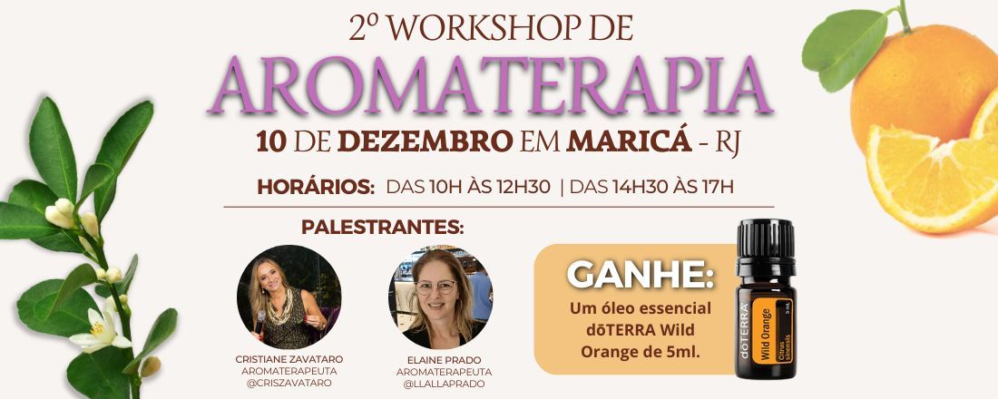 2º Workshop de Aromaterapia em Maricá