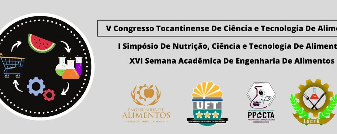 V Congresso Tocantinense de Ciência e Tecnologia de Alimentos, I Simpósio de Nutrição, Ciência e Tecnologia de Alimentos, XVI Semana Acadêmica de Engenharia de Alimentos