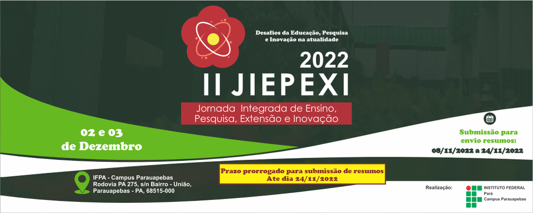 II Jornada Integrada de Ensino, Pesquisa, Extensão e Inovação do IFPA, campus Parauapebas