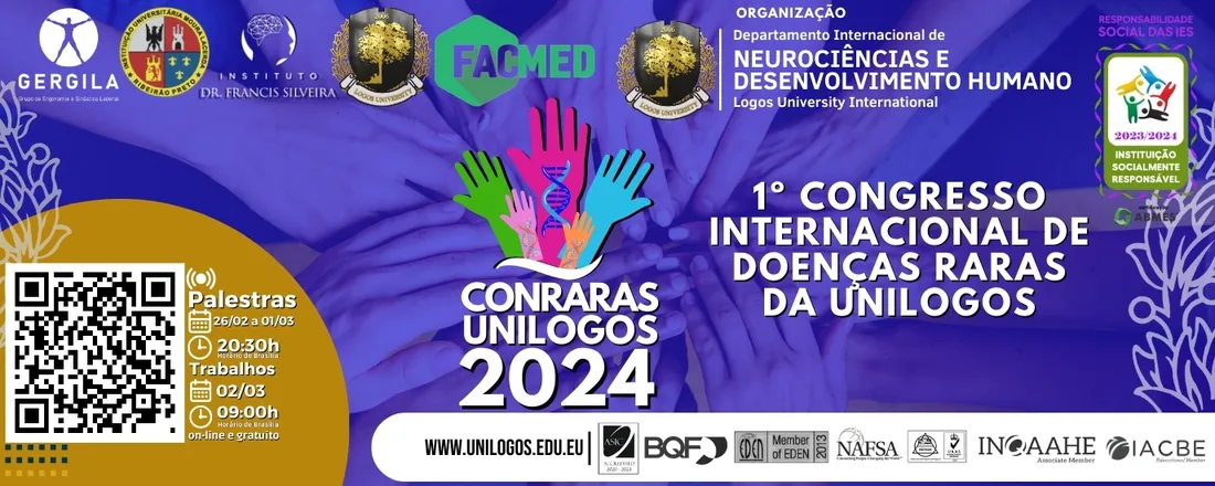 CONRARAS UNILOGOS 2024 - 1º Congresso Internacional de Doenças Raras da UNILOGOS