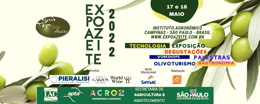 12ª ExpoAzeite | VIII Encontro internacional de Olivicultura e 1o. Encontro da Cadeia Produtiva do Abacate