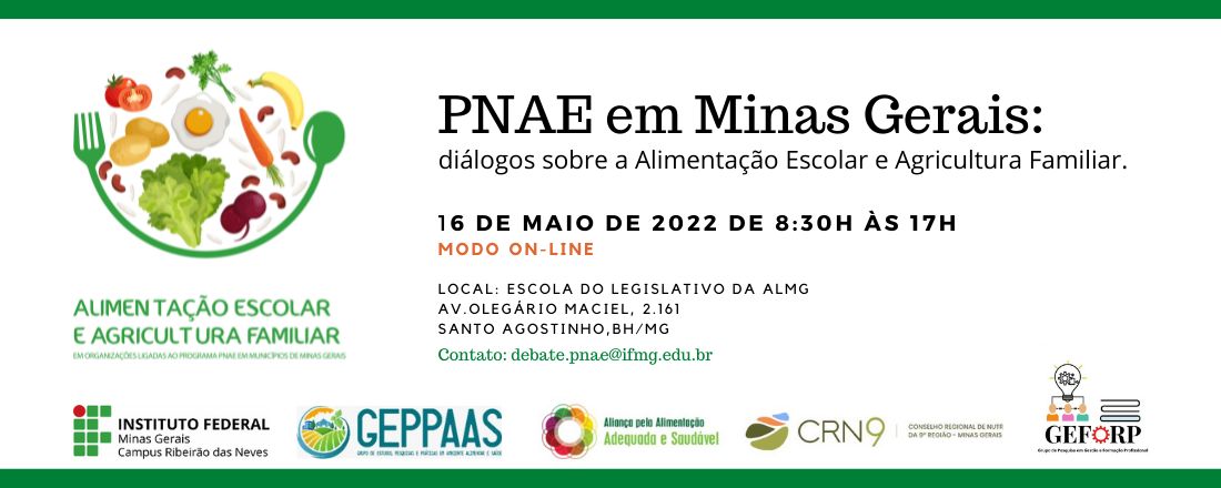 "PNAE em Minas Gerais: diálogos sobre a Alimentação Escolar e Agricultura Familiar"