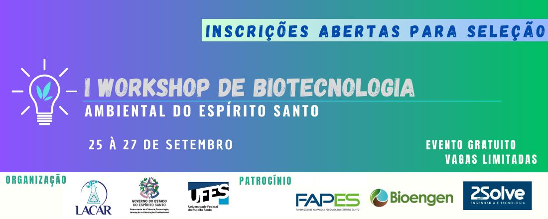 I WORKSHOP DE BIOTECNOLOGIA AMBIENTAL DO ESPÍRITO SANTO