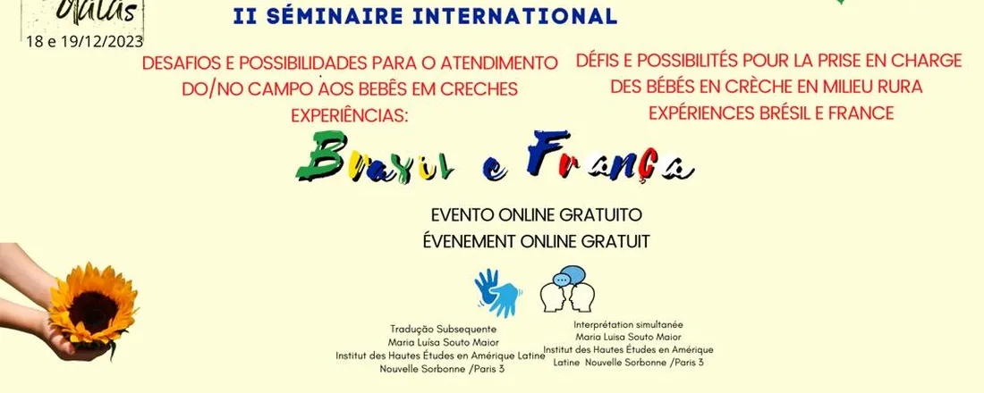 II SIBF - Seminário Internacional Brasil e França | Séminaire International Brésil et France