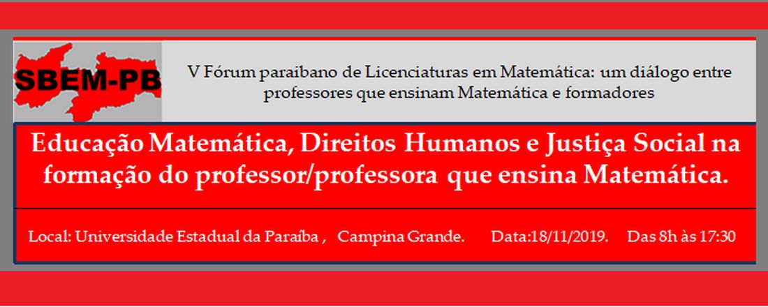V Fórum Paraibano das Licenciaturas em Matemática: um diálogo entre professores que ensinam Matemática e formadores