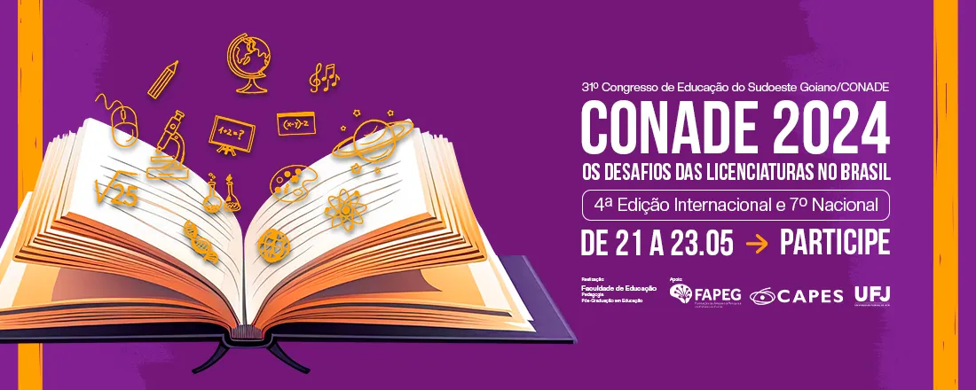 31º CONGRESSO DE EDUCAÇÃO DO SUDOESTE GOIANO (CONADE 2024) - 4ª Edição Internacional  e 7ª Edição Nacional -