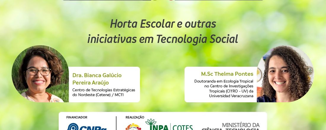 Live: Horta Escolar e outras iniciativas em Tecnologia Social