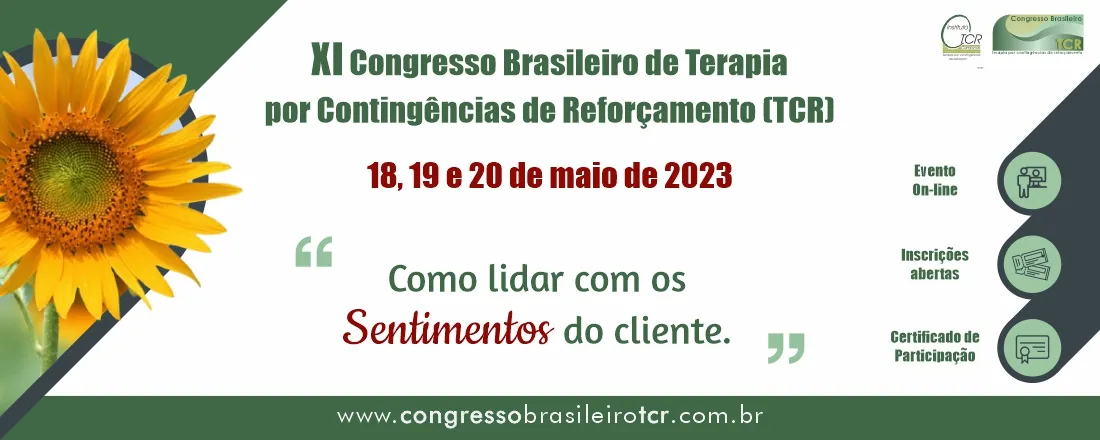 XI Congresso Brasileiro de Terapia por Contingências de Reforçamento (TCR)