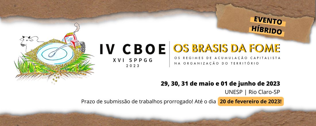 IV CONGRESSO BRASILEIRO DE ORGANIZAÇÃO DO ESPAÇO e XVI SEMINÁRIO DE PÓS-GRADUAÇÃO EM GEOGRAFIA