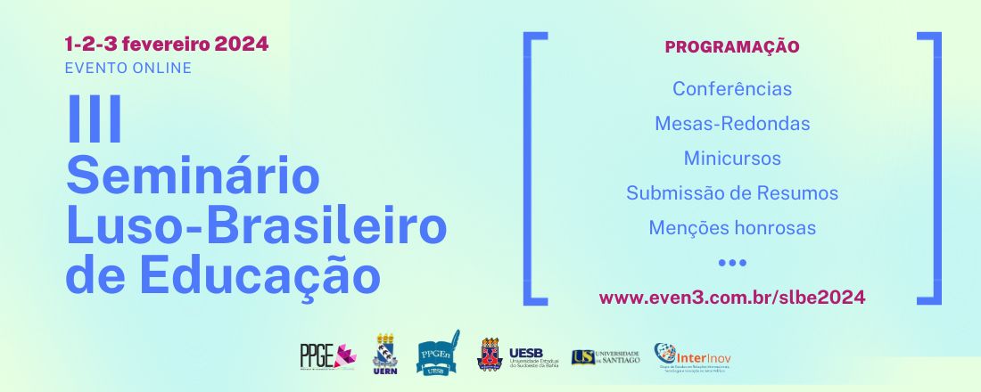III Seminário Luso-Brasileiro de Educação: Inovação e Qualidade