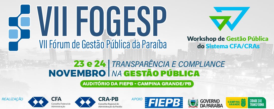 VII Fórum de Gestão Pública da Paraíba (VII FOGESP)