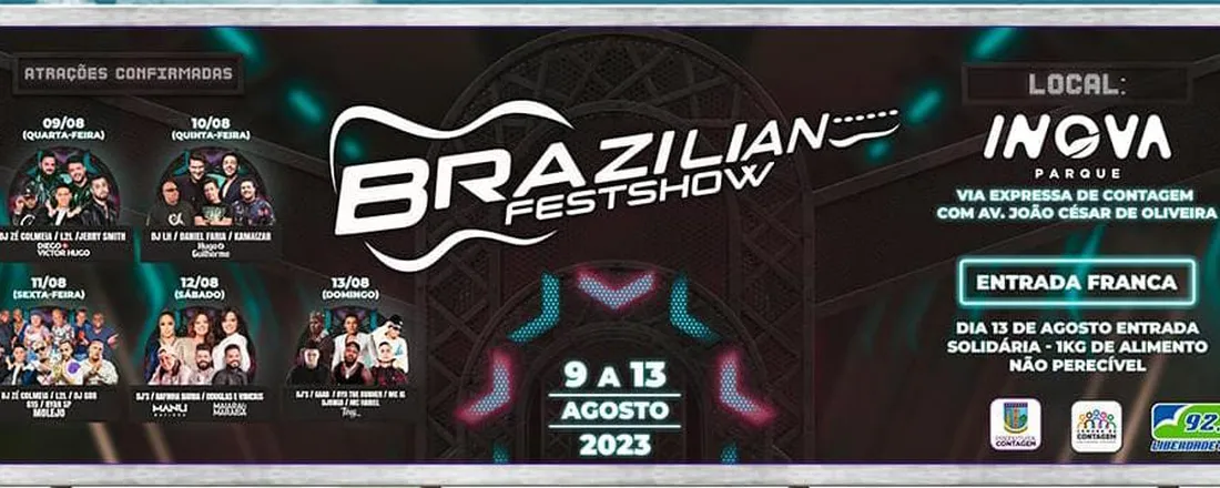 Brazilian Fest Show - Entrada Franca - Oficial